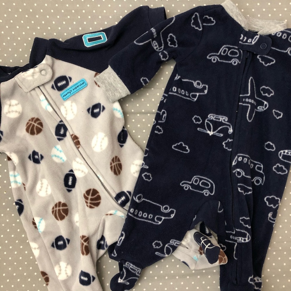 Newborn Fleece Footed Pajamas Bundle